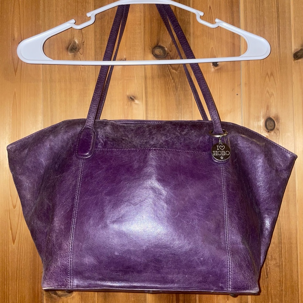 HOBO Purple Leather Patti Tote Bag